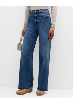 Le Slim Palazzo Raw Fray Jeans