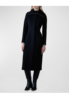 Clarice Long Double-Face Wool Coat