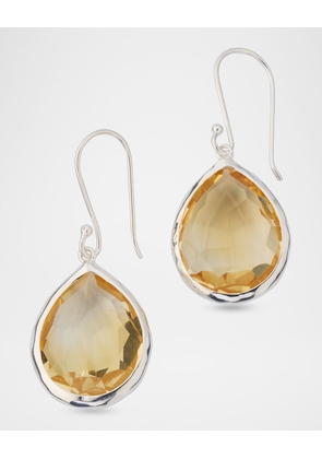 Rock Candy Honey Citrine Teardrop Earrings in Sterling Silver