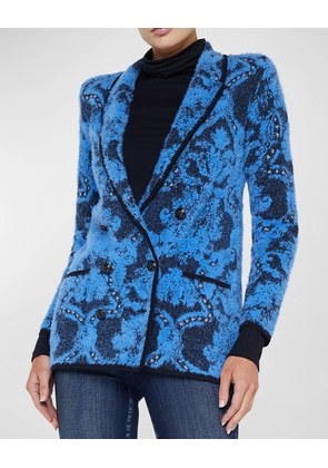 Eileen Fuzzy Jacquard Knit Blazer