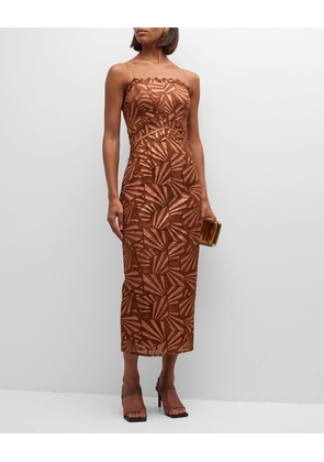 Nonie Geometric Lace Midi Dress