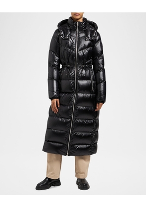 Belle Long Shiny Puffer Coat