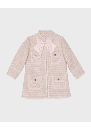 Girl's Aubazine Tweed Embellished Coat, Size 12-14