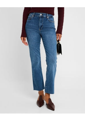 Le High Straight Raw Fray Jeans