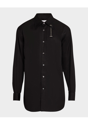 Men's Dress Shirt with Cross-Bar Chain