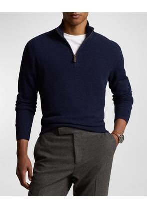 Men's Wool Quarter-Zip Sweater