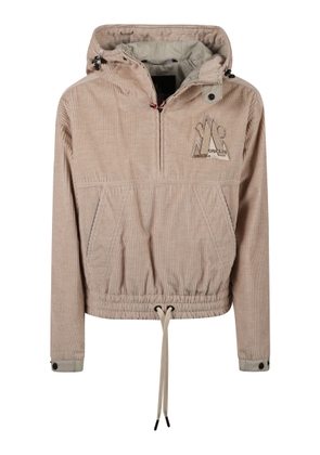 Moncler Grenoble Drawstring Hem Chest Logo Hooded Jacket