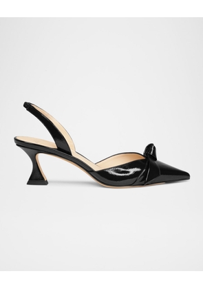 Clarita Leather Bow Slingback Pumps