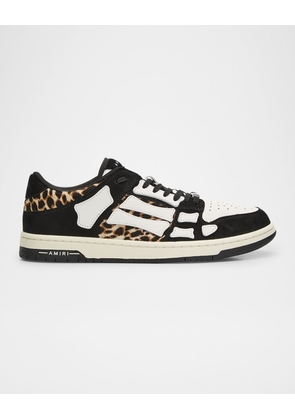 Men's Leopard Skel Low-Top Sneakers