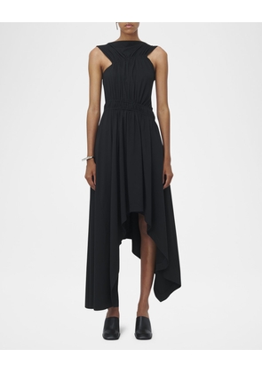 Asymmetric Gathered Dress