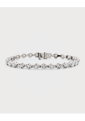 18K White Gold Diamond Bracelet, 7'L, 10.08tcw