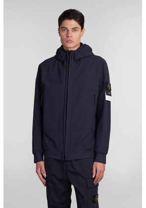 Stone Island Casual Jacket In Blue Polyester