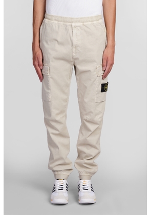 Stone Island Pants In Beige Cotton