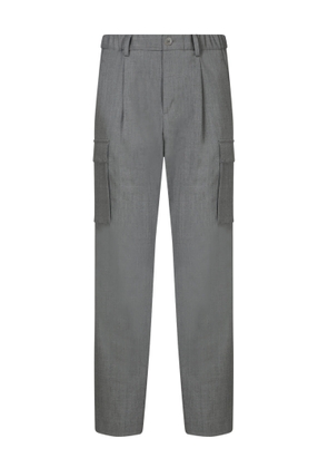 Herno Light Grey Relaxed Pants