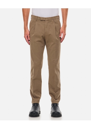 PT Torino Pleated Cotton Trousers