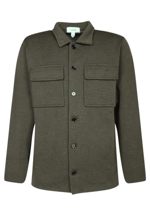 Lardini Military Green Wool Overshirt