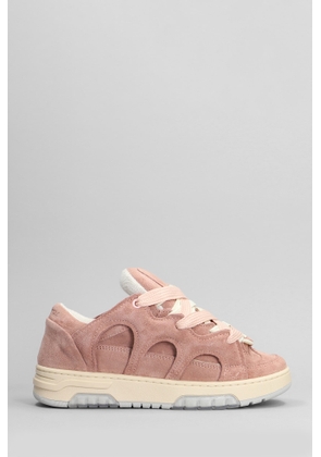 Paura Santha 1 Sneakers In Rose-pink Suede