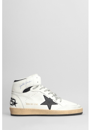 Golden Goose Sky Star Sneakers In White Leather