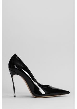 Casadei Superblade Pumps In Black Patent Leather