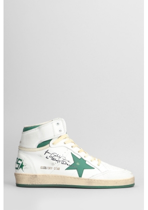 Golden Goose Sky Star Sneakers In White Leather