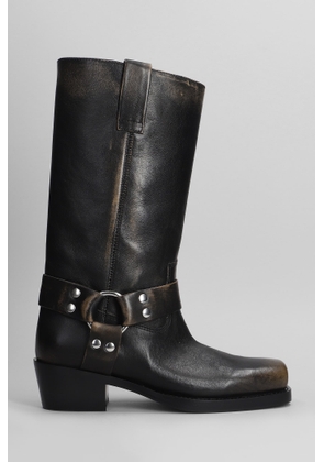 Paris Texas Roxy Boot Texan Ankle Boots In Black Leather