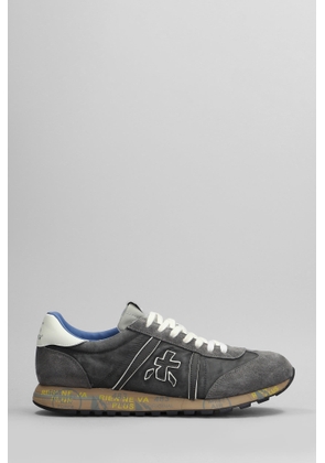 Premiata Lucy Sneakers In Grey Suede And Fabric