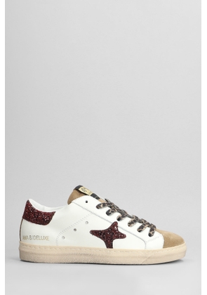 AMA-BRAND Sneakers In White Suede And Leather