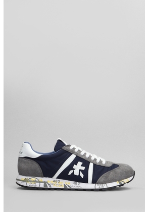 Premiata Lucy Sneakers In Grey Suede And Fabric