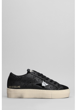 AMA-BRAND Sneakers In Black Suede And Leather