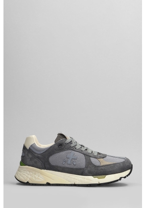 Premiata Mase Sneakers In Grey Suede And Fabric