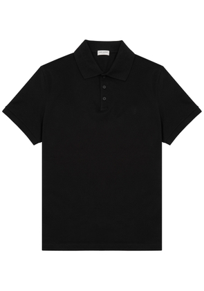 Saint Laurent Logo-embroidered Piqué Cotton Polo Shirt - Black - L
