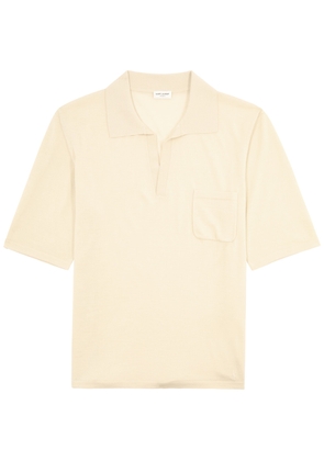 Saint Laurent Wool Polo Shirt - Ecru - M