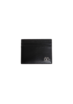 VLogo Grainy Calfskin Card Holder