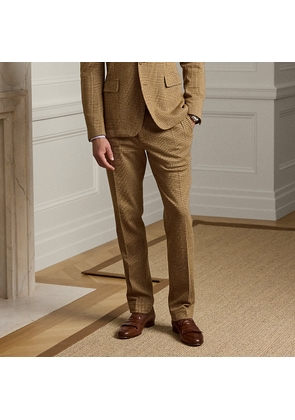 Hand-Tailored Plaid Jersey Suit Trouser