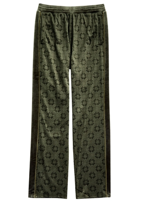 Givenchy Logo-jacquard Velour Sweatpants - Green - S