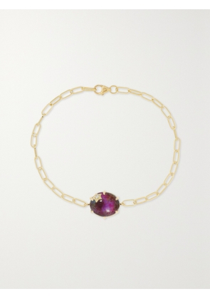 Andrea Fohrman - Mini Galaxy 14-karat Gold Multi-stone Doublet Bracelet - Pink - One size