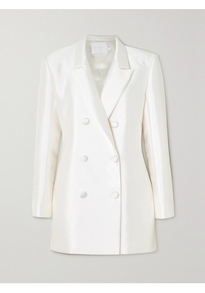 Halfpenny London - Double-breasted Satin-mikado Mini Dress - White - 01,2,3,4,5