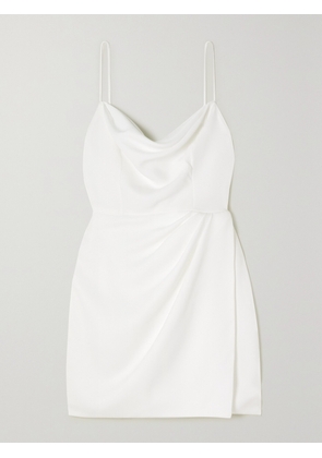 Halfpenny London - Maisie Draped Satin Mini Dress - White - 01,2,3,4,5