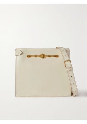 Métier - + Fernando Jorge Stowaway Embellished Glossed-leather Shoulder Bag - White - One size