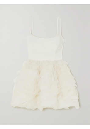 Halfpenny London - Roxy Satin-crepe And Ruffled Organza Mini Dress - White - 01,2,3,4,5