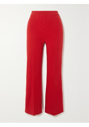 HIGH SPORT - Kick Cropped Stretch-cotton Flared Pants - x small,small,medium,large,x large