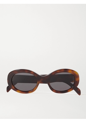 CELINE Eyewear - Triomphe Oval-frame Acetate Sunglasses - Tortoiseshell - One size