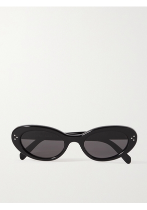 CELINE Eyewear - Oval-frame Acetate Sunglasses - Black - One size