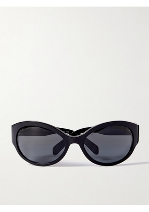 CELINE Eyewear - Triomphe Oversized Round-frame Acetate Sunglasses - Black - One size