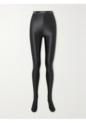 SAINT LAURENT - Glossed Stretch Leggings - Black - XS,S,M,L,XL