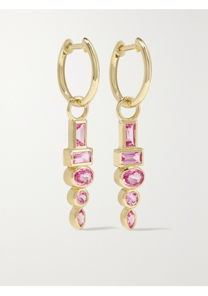 SORELLINA - Totem 18-karat Gold Sapphire Earrings - Pink - One size