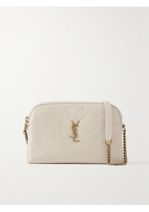 SAINT LAURENT - Gaby Quilted Leather Shoulder Bag - Cream - One size