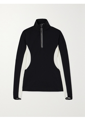 Moncler Grenoble - Two-tone Stretch-jersey Base Layer - Black - xx small,x small,small,medium,large,x large,xx large