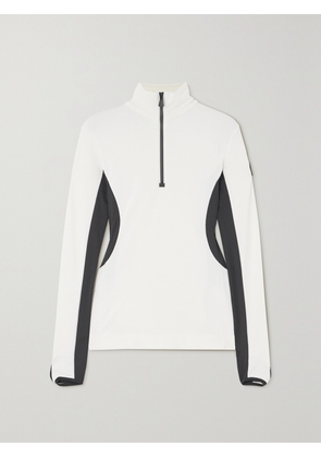 Moncler Grenoble - Color-block Stretch-jersey Base Layer - White - xx small,x small,small,medium,large,x large,xx large