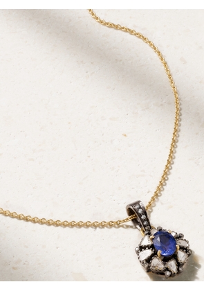 Amrapali London - 18-karat Rhodium-plated Gold, Diamond And Sapphire Necklace - One size